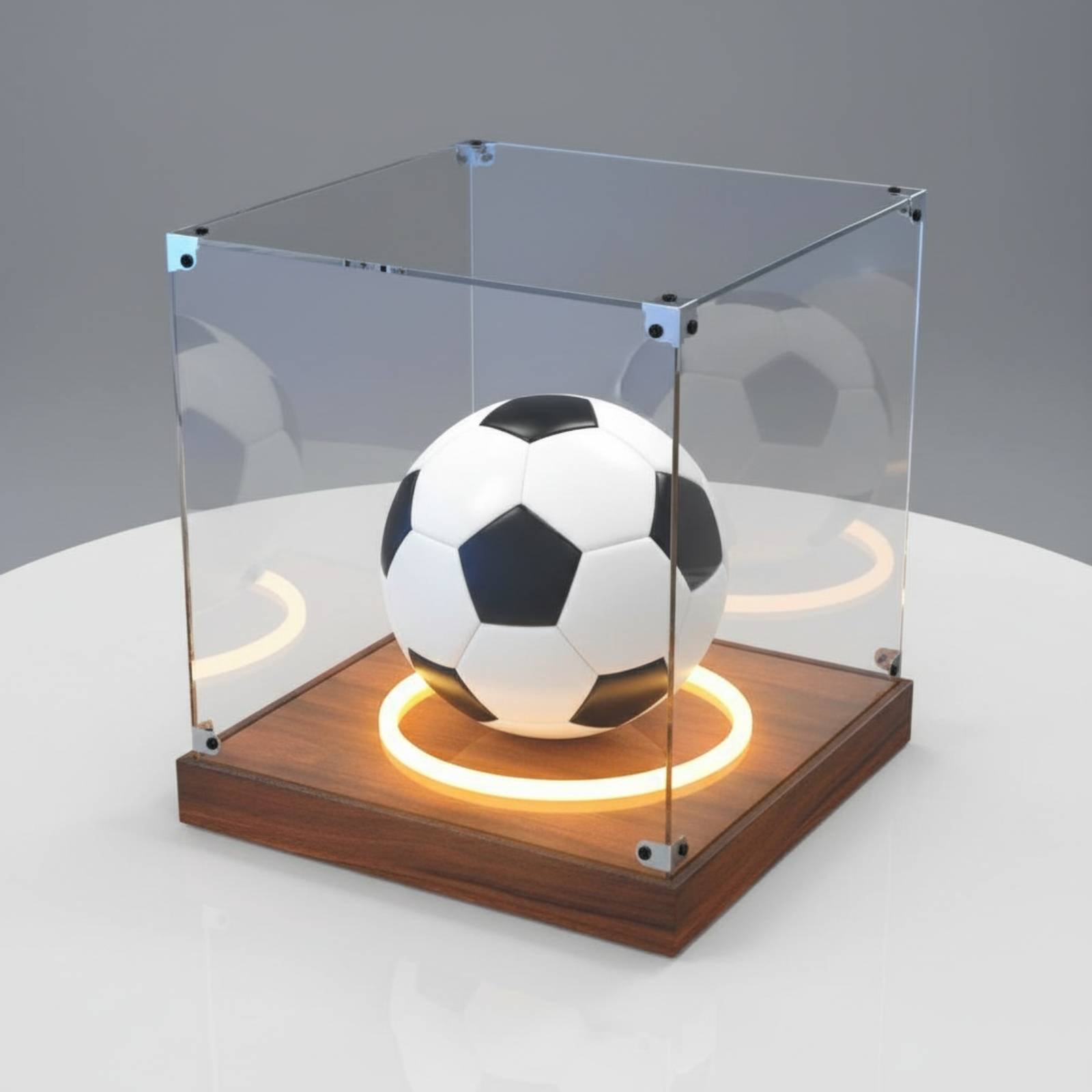 Caixa de Exibição Redonda de A - Display Case Acrylic avaliação e preço